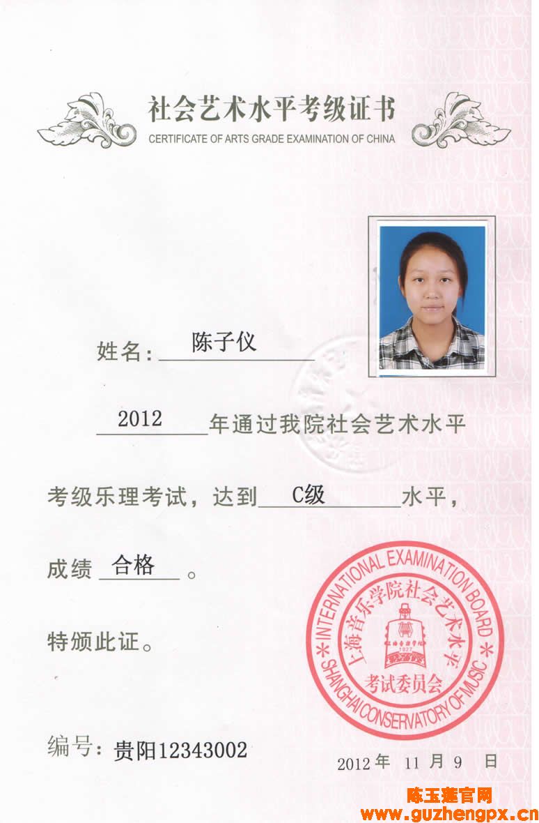 陈子仪乐理c级