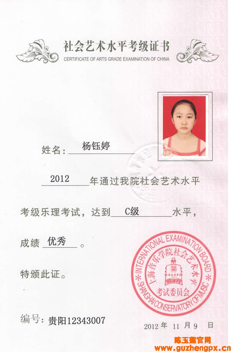 杨钰婷乐理c级